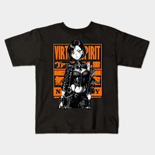 Cyberpunk Girl Goth Japanese Fashion Aesthetic #5 Kids T-Shirt